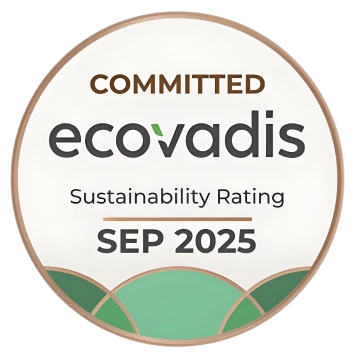 Compliant with ISO 14001 and ISO 45001 standards. Ecovadis CSR-certified